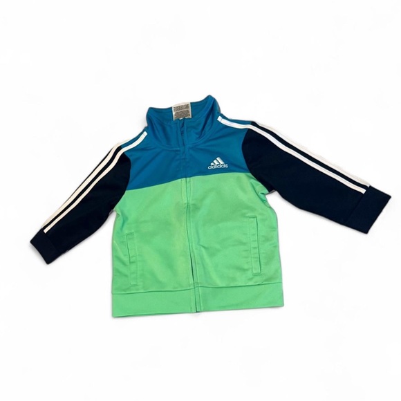 Adidas Youth Teal and Navy Jacket - Picture 1 of 5